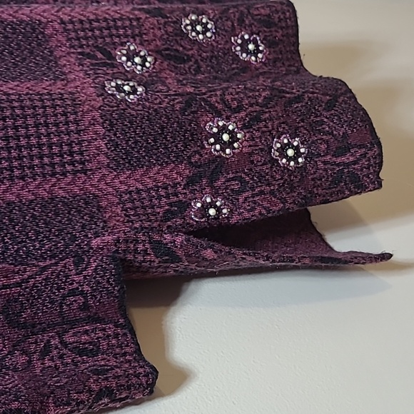 Purple Knit Long Sleeve Dress - Picture 5 of 7